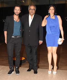 Atif Aslam with Sridevi and Boney Kapoor at Farah Khan's House Warming Party