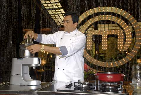 Sanjeev Kapoor on the sets of Master Chef India 2 at RK Studios