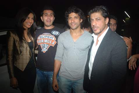 Priyanka Chopra, Ritesh Sidhwani, Farhan Akhtar, Shah Rukh Khan at Don 2 special screening at PVR