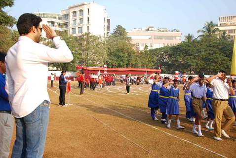 Abhishek Bachchan Visits Alma Mater On Sports Day