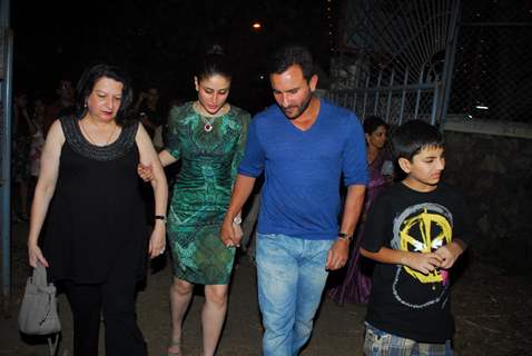 Kareena Kapoor and Saif Ali Khan at Midnight Mass in Mumbai