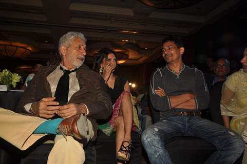 Naseeruddin Shah and Atul Kulkarni at Music Launch Of Chaalis Chaurasi