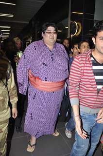 Japanese Sumo Wrestling Champion Yamamotoyama arrives from Japan at Mumbai International Airport to participate in Bigg Boss Season 5