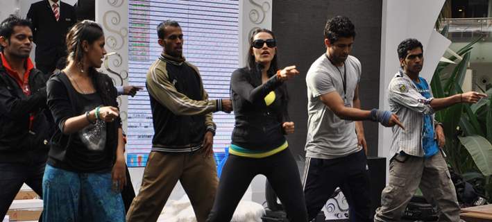 Neha Dhupia during the rehearsal for New Year’s 2012 at Sahara Star in Mumbai