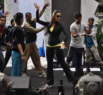 Neha Dhupia during the rehearsal for New Year’s 2012 at Sahara Star in Mumbai