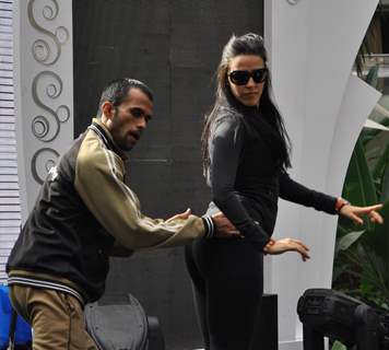 Neha Dhupia during the rehearsal for New Year’s 2012 at Sahara Star in Mumbai