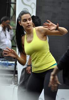 Neha Dhupia during the rehearsal for New Year’s 2012 at Sahara Star in Mumbai