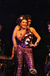 Jacqueline Fernandez performing at Seducion 2012, the New Year's Eve event at Hotel Sahara Star in Santacruz, Mumbai