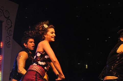 Jacqueline Fernandez performing at Seducion 2012, the New Year's Eve event at Hotel Sahara Star in Santacruz, Mumbai