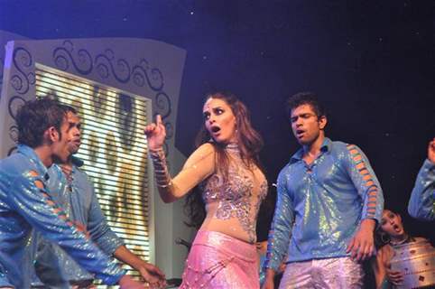 Neha Dhupia performing at Seduction 2012 for New Year Eve at Hotel Sahara Star in Mumbai