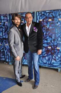 Neil Nitin Mukesh and Sanjay Dutt on the sets of Bigg Boss Season 5