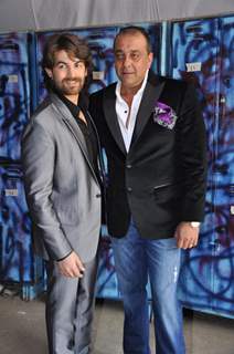 Neil Nitin Mukesh and Sanjay Dutt on the sets of Bigg Boss Season 5