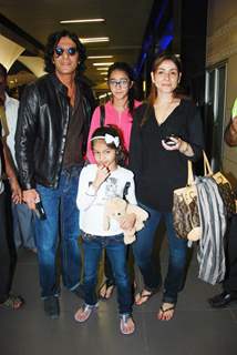 Chunky Pandey with his family snapped at Airport returns from their vacation