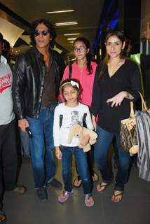 Chunky Pandey with his family snapped at Airport returns from their vacation