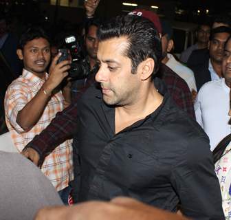 Salman Khan snapped at Mumbai International Airport