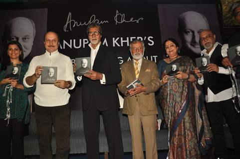 Amitabh Bachchan at the book launch of Anupam Kher titled, 'The Best Thing About You Is You' at Le Sutra in Bandra, Mumbai