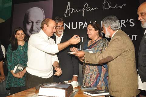 Amitabh Bachchan at the book launch of Anupam Kher titled, 'The Best Thing About You Is You' at Le Sutra in Bandra, Mumbai