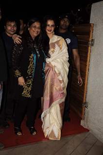 Veteran actress Rekha during the launch of Mangiamo restaurant in Bandra.  .