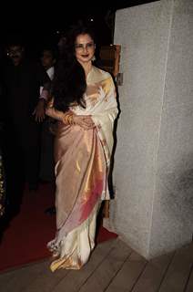 Veteran actress Rekha during the launch of Mangiamo restaurant in Bandra.  .