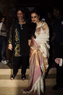 Veteran actress Rekha during the launch of Mangiamo restaurant in Bandra.  .