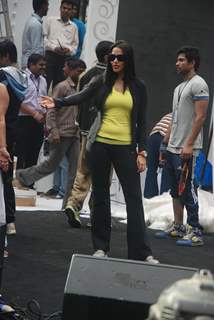 Neha Dhupia practice for Sahara Star Seduction at Sahara Star