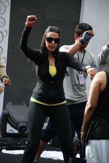 Neha Dhupia practice for Sahara Star Seduction at Sahara Star