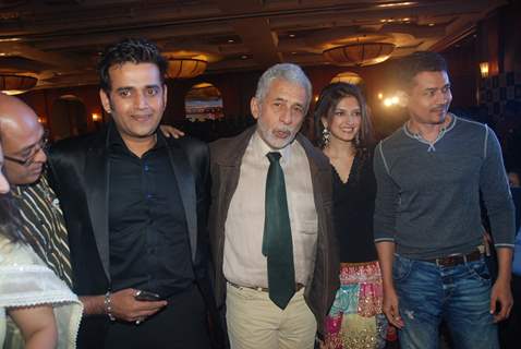 Naseeruddin Shah, Atul Kulkarni and Ravi Kissen at &quot;Chaalis Chaurasi&quot; music launch