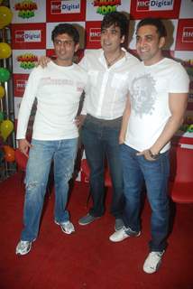 Celebrities during the music launch of &quot;Sadda Adda&quot;, at 92.7 BIG FM