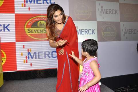 Raveena Tondon during the new Brand Ambassador and Launch of ‘Seven Seas Oil’ at Taj Hotel