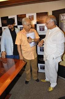 Gulzar & Ramesh Sippy during the Teacher's Achievements Awards Press Meet at Hotel Taj Land End