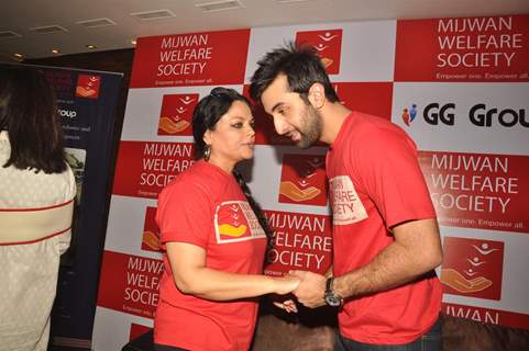 Ranbir Kapoor and Tanvi Azmi at Mijwan Welfare Society press conference