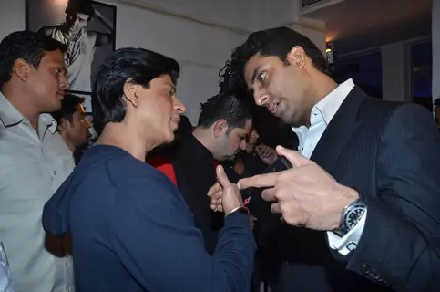 Abhishek and Shah Rukh Khan at Dabboo Ratnani calendar launch