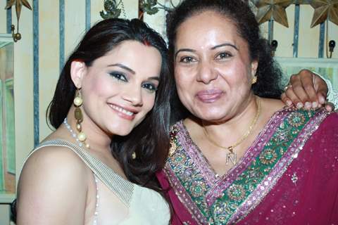 Kanica Maheshwari and Neelu at 100th episode success party of tvshow 'Diya Aur Baati Hum' at Juhu