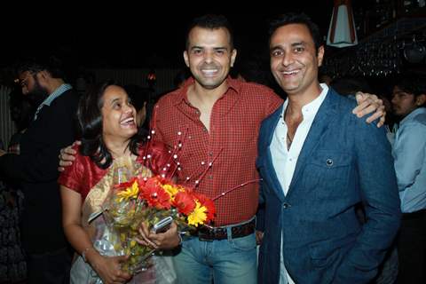 Sashi, Prashant Bhatt and Sumeet Mittal at 100th episode success party of tvshow 'Diya Aur Baati Hum