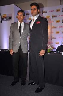 Abhishek Bachchan attends the &quot;57th Idea Filmfare Awards 2011&quot; press conference in Mumbai