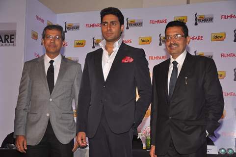 Abhishek Bachchan attends the &quot;57th Idea Filmfare Awards 2011&quot; press conference in Mumbai