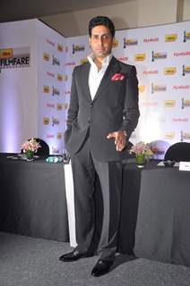 Abhishek Bachchan attends the &quot;57th Idea Filmfare Awards 2011&quot; press conference in Mumbai