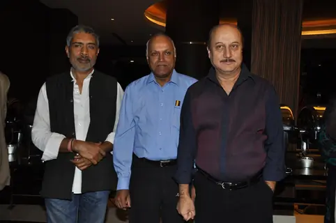 Anupam Kher and Prakash Jha during the release of Kailash Kher's new album &quot;Kailasha Rangeele&quot;