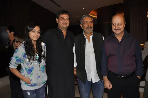 Anupam Kher, Prakash Jha during the release of Kailash Kher's new album 'Kailasha Rangeele' in Mumba