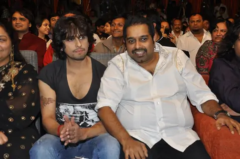 Sonu Niigam, Shankar Mahadevan during the release of Kailash Kher's new album &quot;Kailasha Rangeele&quot;