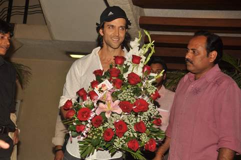 Hrithik Roshan celebrates his 38th Birthday with media in Mumbai