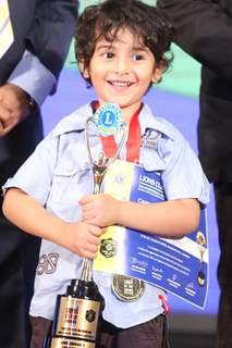 Sonu Niigam son Nevaan Niigam at 18th LIONS GOLD AWARDS at Bhaidas Hall in Mumbai