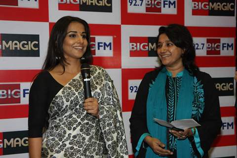 Vidya Balan launches new jingle of Big 92.7 FM at Andheri in Mumbai