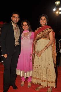 Shilpa Shetty and husband Raj Kundra attending &quot;Lohri Di Raat&quot; festival in Mumbai