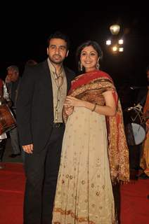 Shilpa Shetty and husband Raj Kundra attending &quot;Lohri Di Raat&quot; festival in Mumbai