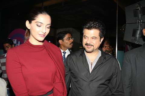 Anil Kapoor, Sonam Kapoor at launch of music album 'LEGENDS - KAIFI AZMI' by Saregama music in Mumba