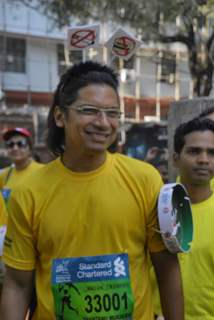 Singer Shaan attends Standard Chartered Mumbai Marathon 2012 in Mumbai