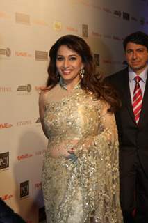 Madhuri Dixit with Hubby at 57th Filmfare Awards 2011 Nominations Party at Hotel Hyatt Regency