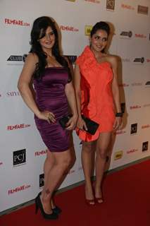 Zarine Khan & Shazahn Padamsee at 57th Filmfare Awards 2011 Nominations Party at Hotel Hyatt Regency