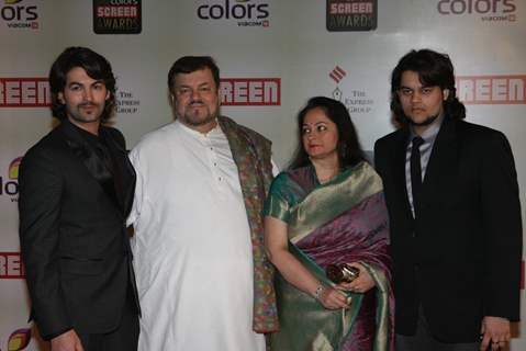 Neil Nitin Mukesh with his family grace 18th Annual Colors Screen Awards at MMRDA Grounds in Mumbai